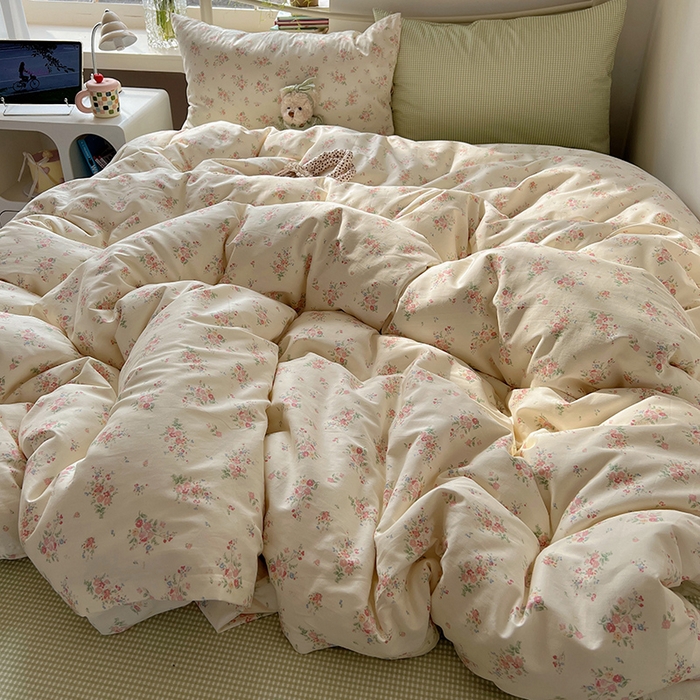 91家纺网 家纺一手货源 找家纺 （总）瑞莱 2025全新纯棉清新小碎花四件套