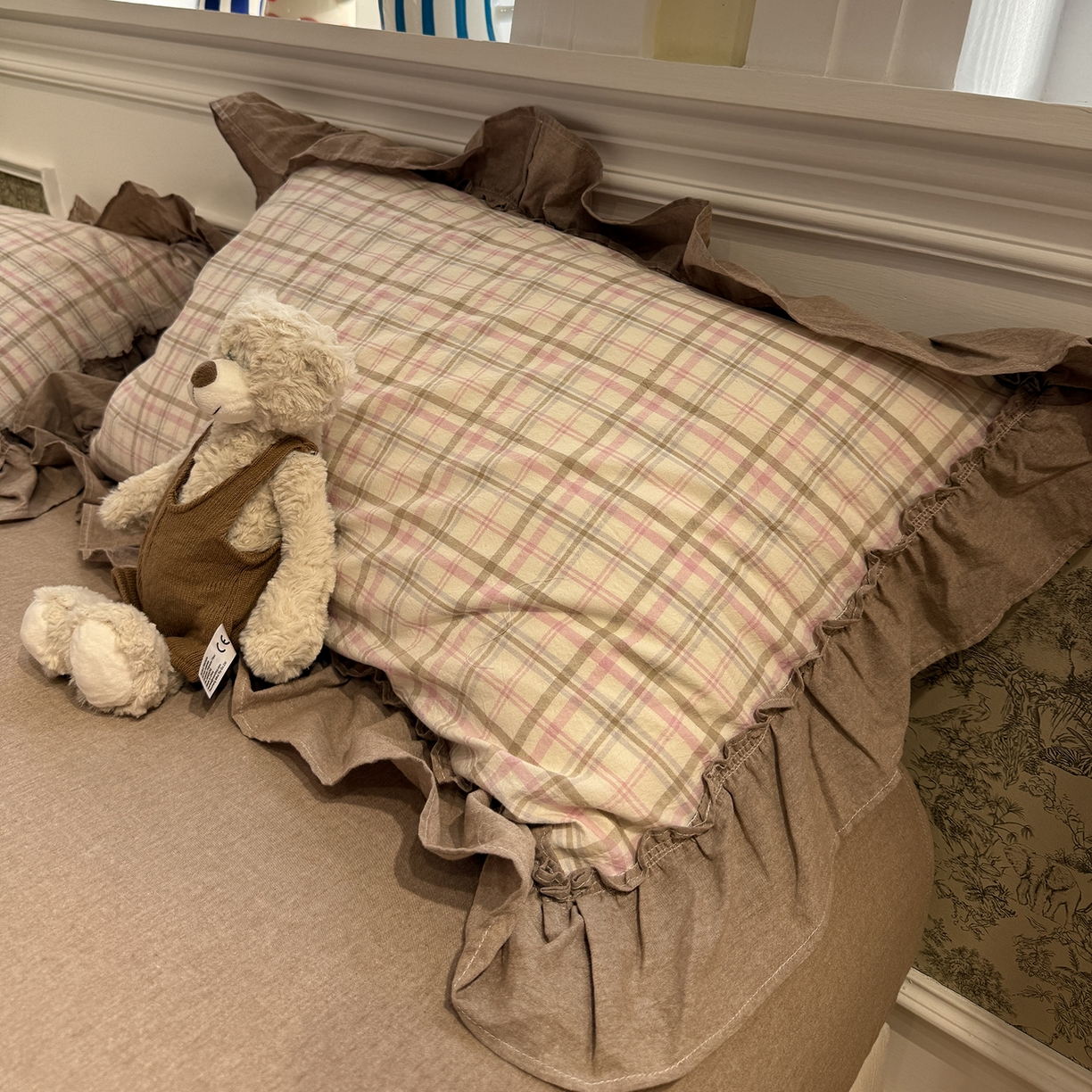 91家纺网 家纺一手货源 找家纺 曼町家居 2026春夏全棉纯棉水洗棉花边款四件套 季野