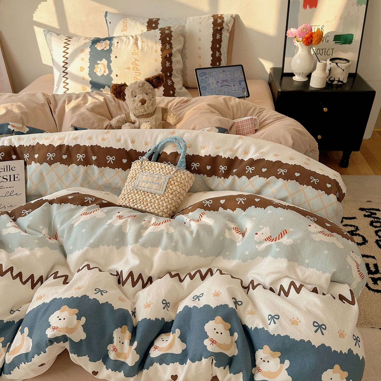 91家纺网 家纺一手货源 找家纺 （总）沐芷 2026 【提供买家秀】A类水洗棉被套单件被罩 单人1.5x2.0  双人2.0x2.3