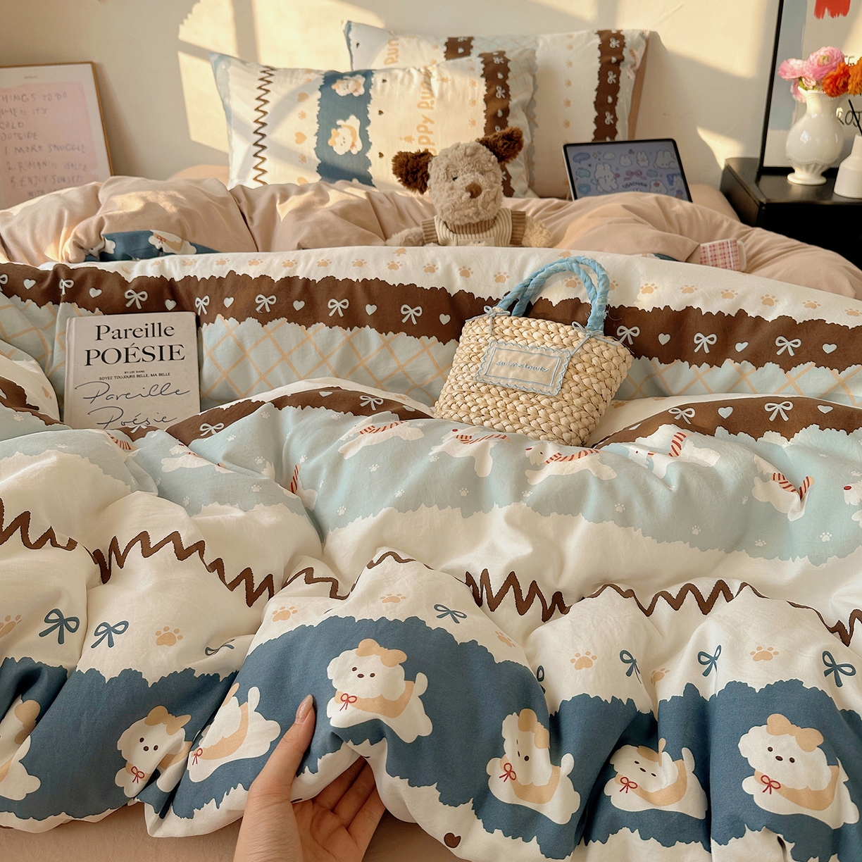 91家纺网 家纺一手货源 找家纺 （总）沐芷 2026 【提供买家秀】A类水洗棉被套单件被罩 单人1.5x2.0  双人2.0x2.3