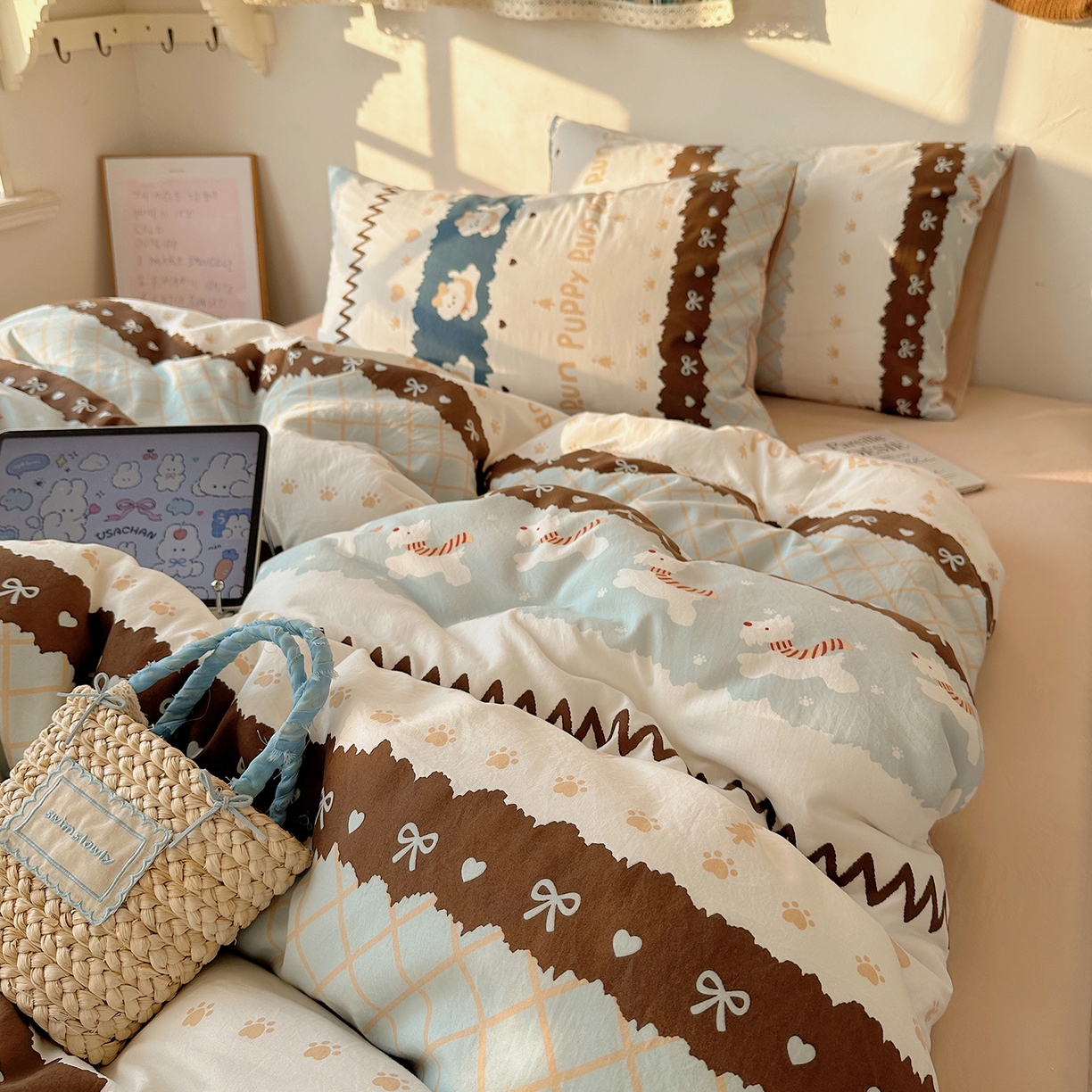 91家纺网 家纺一手货源 找家纺 （总）沐芷 2026 【提供买家秀】A类水洗棉被套单件被罩 单人1.5x2.0  双人2.0x2.3