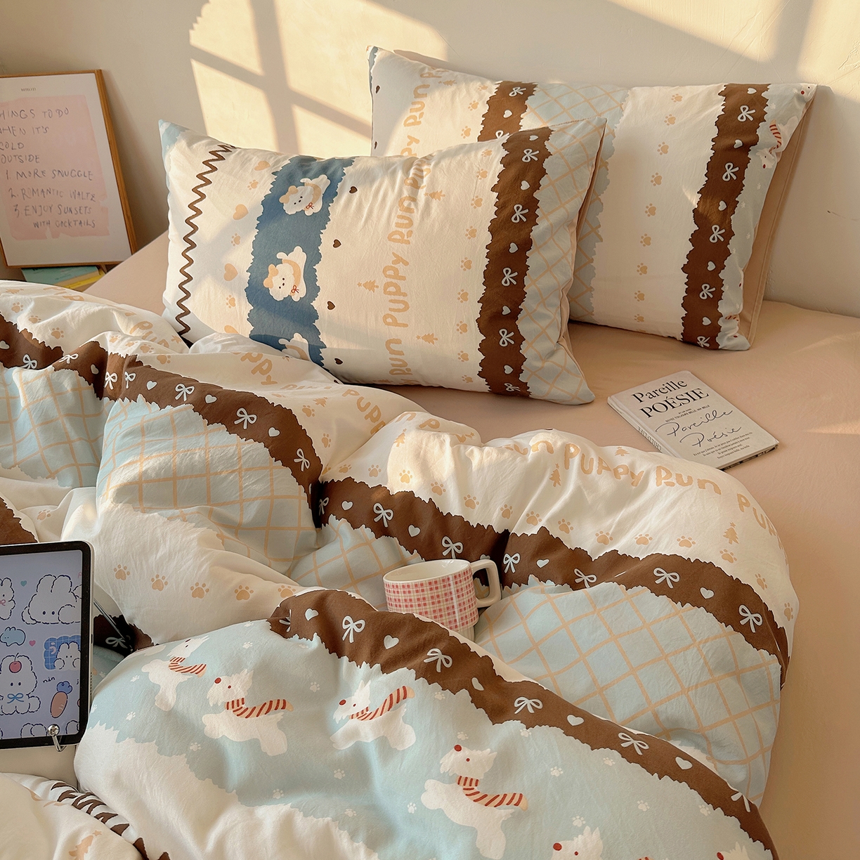 91家纺网 家纺一手货源 找家纺 （总）沐芷 2026 【提供买家秀】A类水洗棉被套单件被罩 单人1.5x2.0  双人2.0x2.3