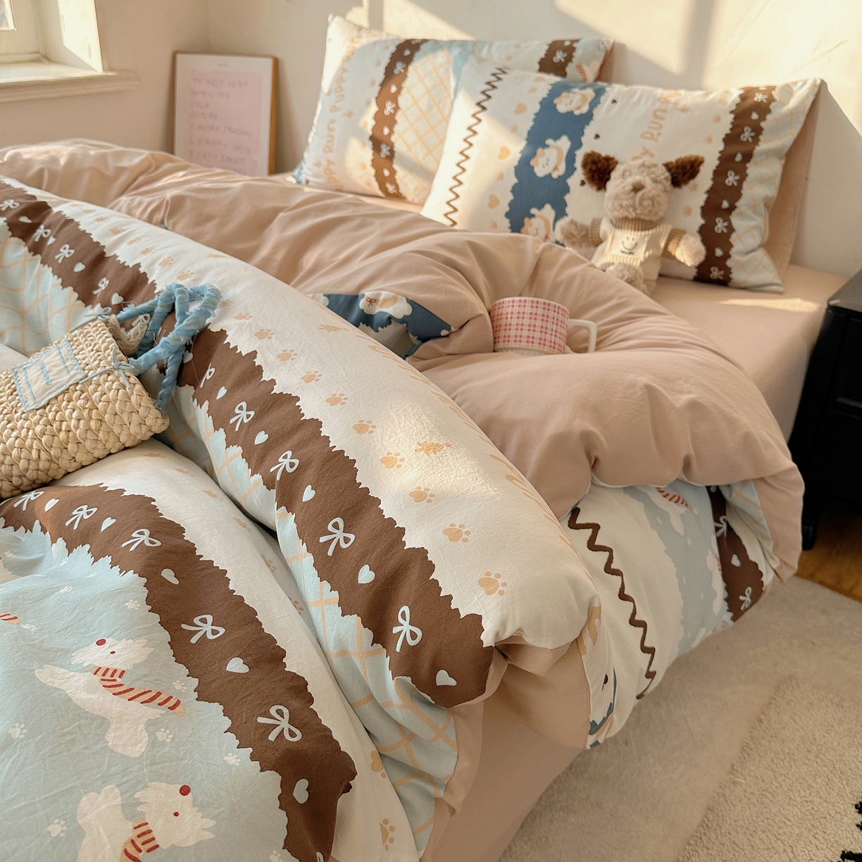 91家纺网 家纺一手货源 找家纺 （总）沐芷 2026 【提供买家秀】A类水洗棉被套单件被罩 单人1.5x2.0  双人2.0x2.3