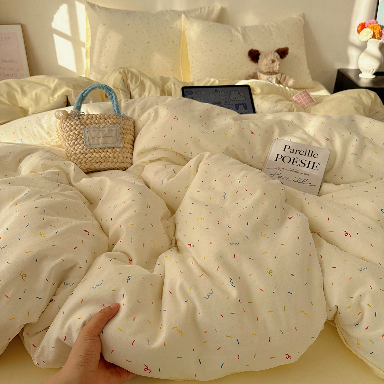 91家纺网 家纺一手货源 找家纺 （总）沐芷 2026 【提供买家秀】A类水洗棉被套单件被罩 单人1.5x2.0  双人2.0x2.3