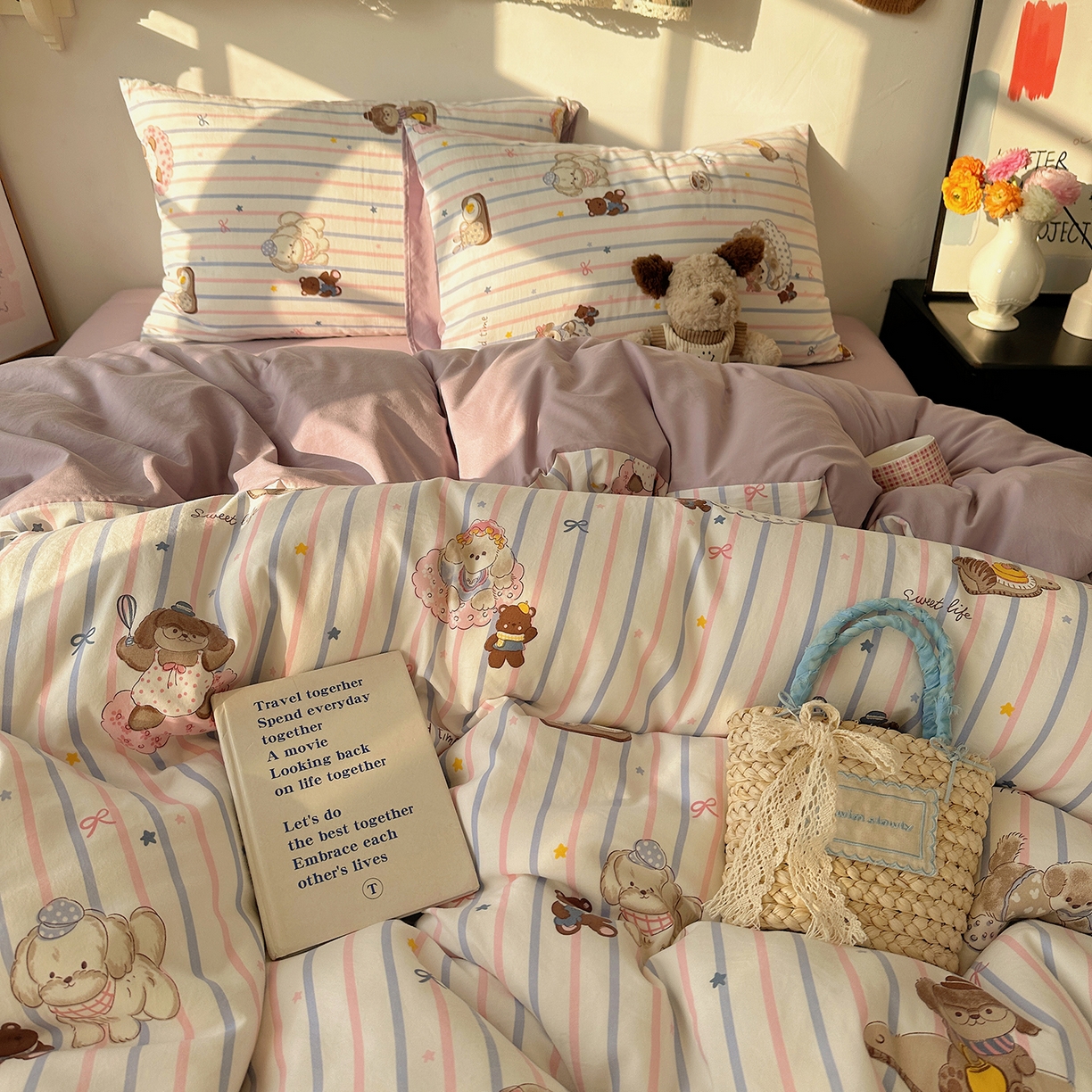 91家纺网 家纺一手货源 找家纺 沐芷 2026 【提供买家秀】A类水洗棉被套单件被罩 单人1.5x2.0  双人2.0x2.3 烘焙师