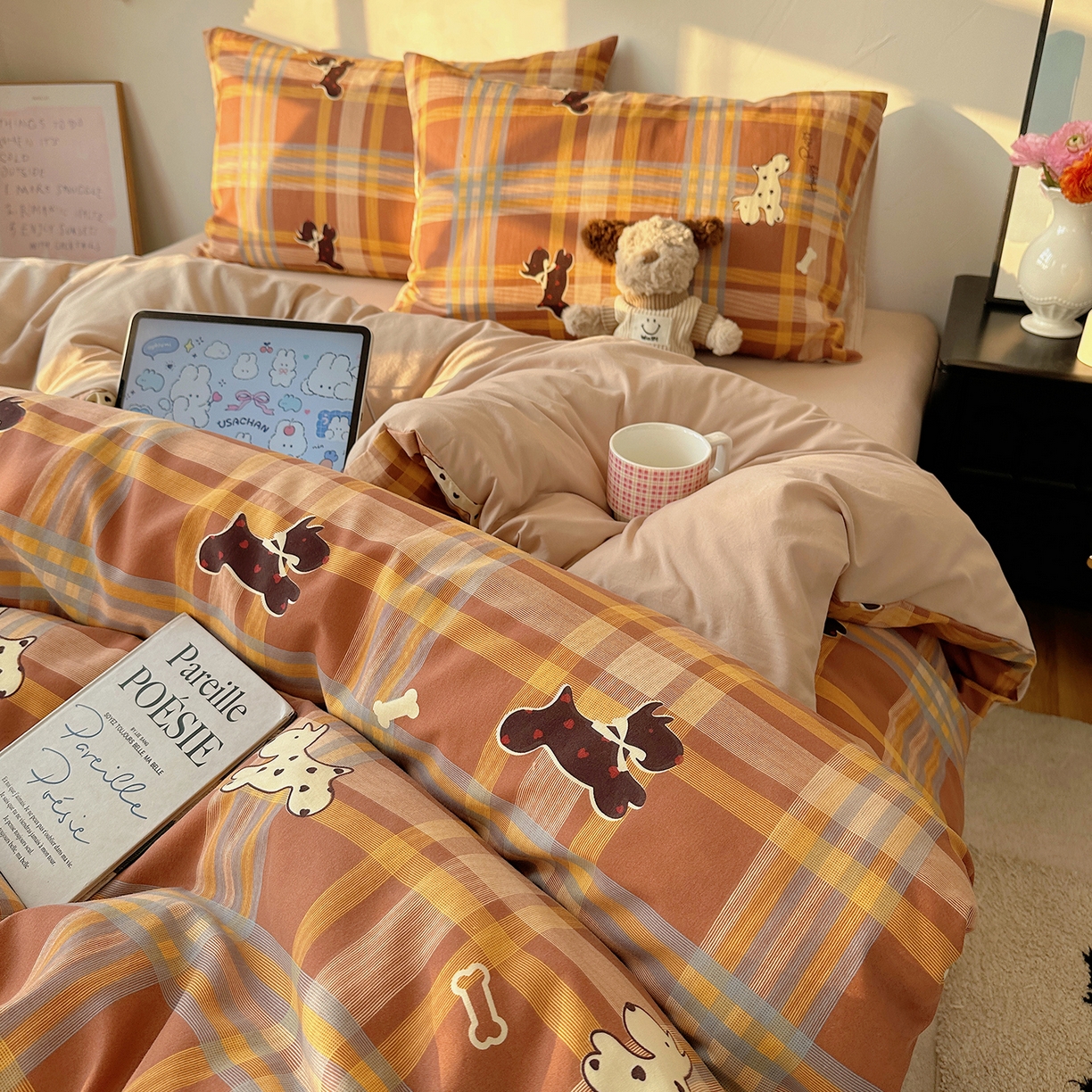 91家纺网 家纺一手货源 找家纺 沐芷 2026 【提供买家秀】A类水洗棉被套单件被罩 单人1.5x2.0  双人2.0x2.3 趣跑