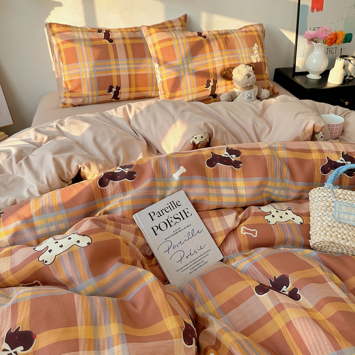 91家纺网 家纺一手货源 找家纺 沐芷 2026 【提供买家秀】A类水洗棉被套单件被罩 单人1.5x2.0  双人2.0x2.3 趣跑