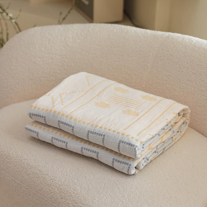 91家纺网 家纺一手货源 找家纺 （总）朴尔家纺-毛巾被 2026新款西部民族风全棉纯棉三层纱布毛巾被-朴尔经典款常年备货