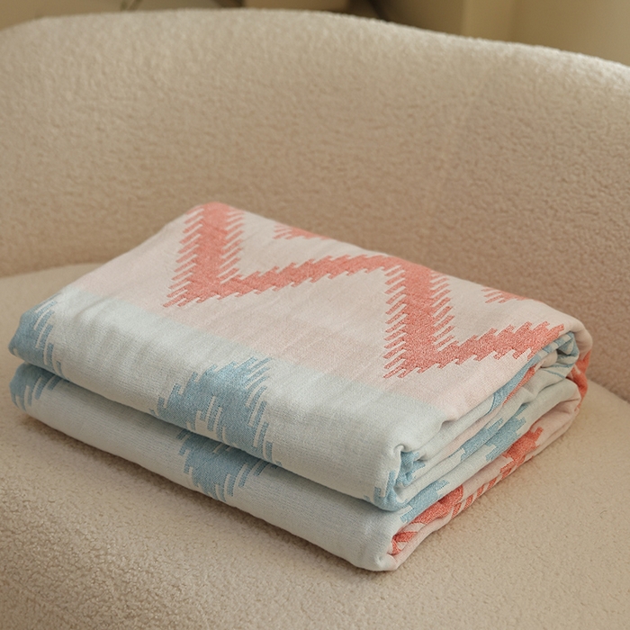 91家纺网 家纺一手货源 找家纺 （总）朴尔家纺-毛巾被 2026新款西部民族风全棉纯棉三层纱布毛巾被-朴尔经典款常年备货