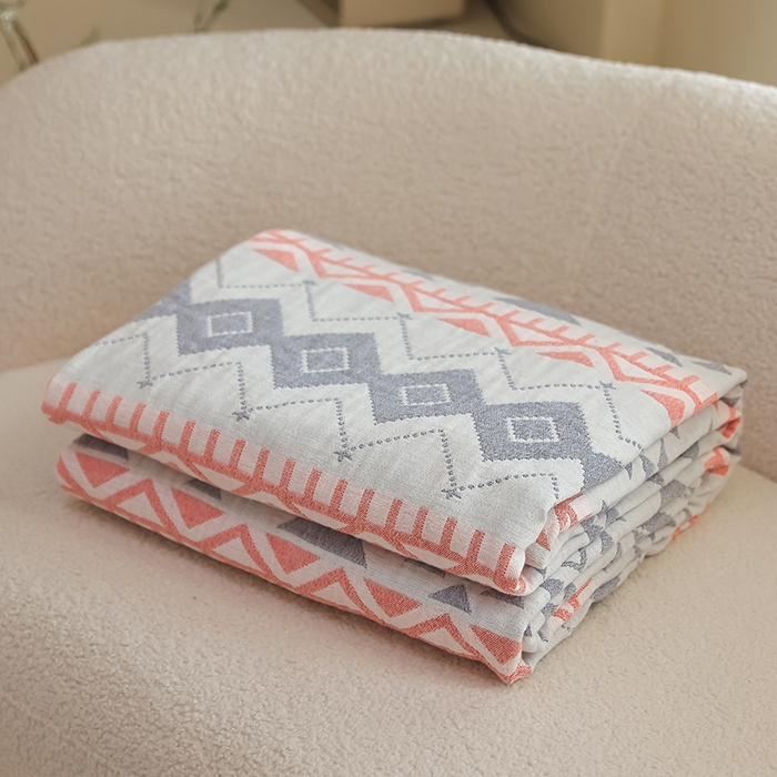 91家纺网 家纺一手货源 找家纺 （总）朴尔家纺-毛巾被 2026新款西部民族风全棉纯棉三层纱布毛巾被-朴尔经典款常年备货