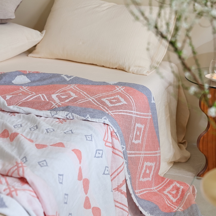 91家纺网 家纺一手货源 找家纺 朴尔家纺-毛巾被 2026新款西部民族风全棉纯棉三层纱布毛巾被-朴尔经典款常年备货 布兰卡