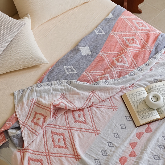 91家纺网 家纺一手货源 找家纺 朴尔家纺-毛巾被 2026新款西部民族风全棉纯棉三层纱布毛巾被-朴尔经典款常年备货 布兰卡