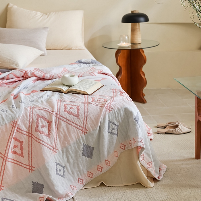 91家纺网 家纺一手货源 找家纺 朴尔家纺-毛巾被 2026新款西部民族风全棉纯棉三层纱布毛巾被-朴尔经典款常年备货 布兰卡