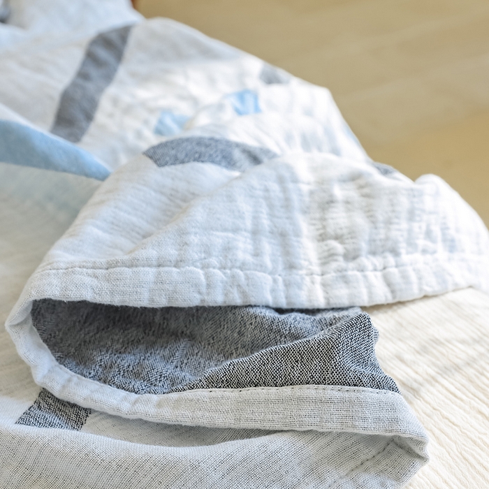 91家纺网 家纺一手货源 找家纺 朴尔家纺-毛巾被 2026新款西部民族风全棉纯棉三层纱布毛巾被-朴尔经典款常年备货 杜莎-蓝