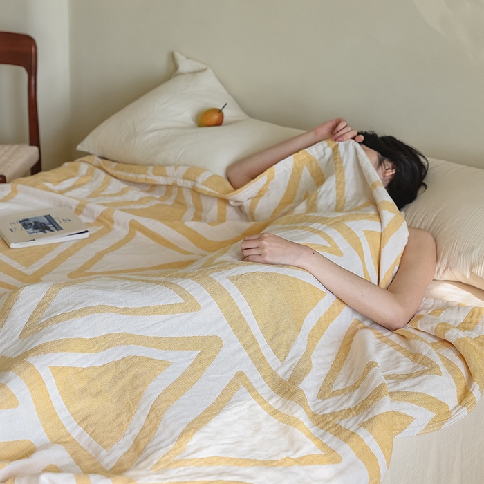 91家纺网 家纺一手货源 找家纺 朴尔家纺-毛巾被 2026新款西部民族风全棉纯棉三层纱布毛巾被-朴尔经典款常年备货 可可西里-黄