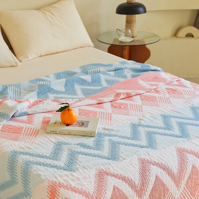 91家纺网 家纺一手货源 找家纺 朴尔家纺-毛巾被 2026新款西部民族风全棉纯棉三层纱布毛巾被-朴尔经典款常年备货 里斯本