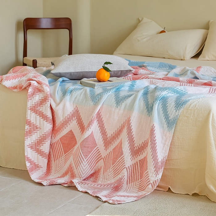 91家纺网 家纺一手货源 找家纺 朴尔家纺-毛巾被 2026新款西部民族风全棉纯棉三层纱布毛巾被-朴尔经典款常年备货 里斯本