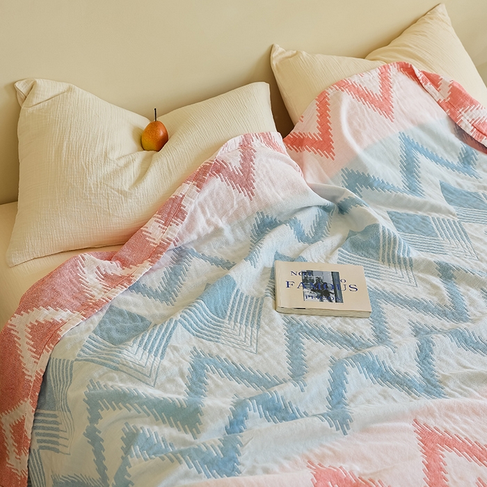 91家纺网 家纺一手货源 找家纺 朴尔家纺-毛巾被 2026新款西部民族风全棉纯棉三层纱布毛巾被-朴尔经典款常年备货 里斯本