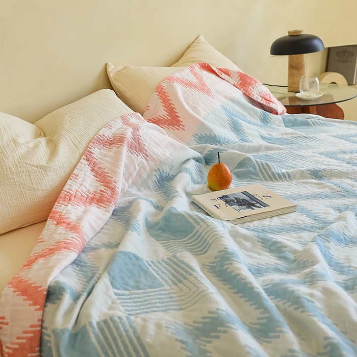 91家纺网 家纺一手货源 找家纺 朴尔家纺-毛巾被 2026新款西部民族风全棉纯棉三层纱布毛巾被-朴尔经典款常年备货 里斯本