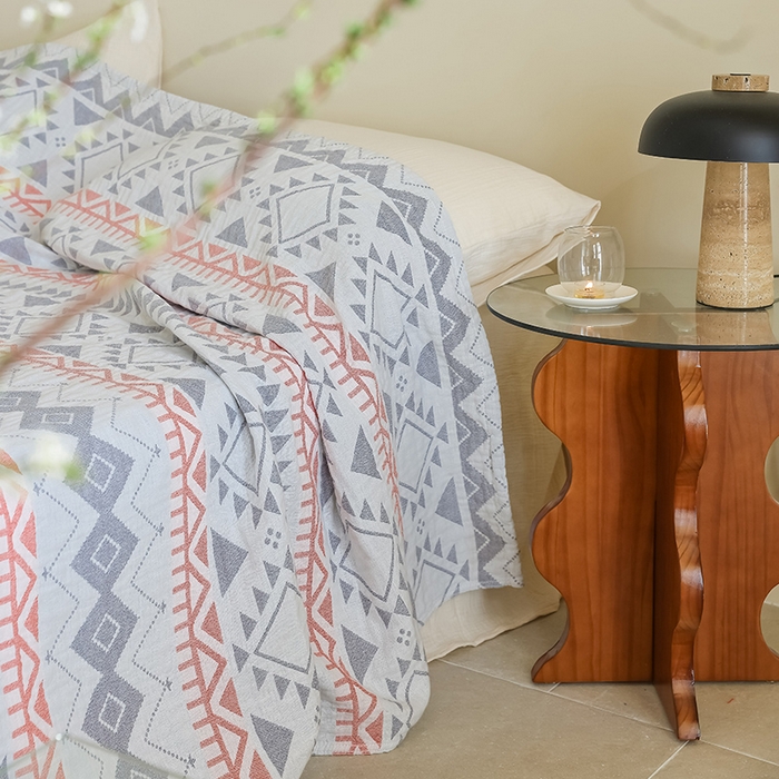 91家纺网 家纺一手货源 找家纺 朴尔家纺-毛巾被 2026新款西部民族风全棉纯棉三层纱布毛巾被-朴尔经典款常年备货 洛迪