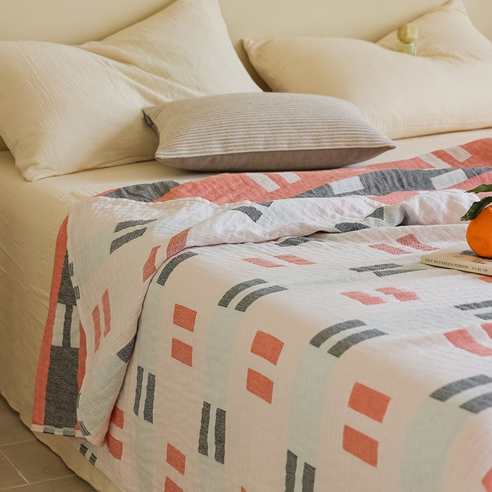 91家纺网 家纺一手货源 找家纺 朴尔家纺-毛巾被 2026新款西部民族风全棉纯棉三层纱布毛巾被-朴尔经典款常年备货 莫利