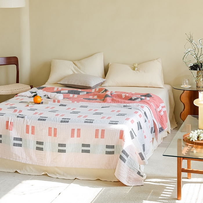 91家纺网 家纺一手货源 找家纺 朴尔家纺-毛巾被 2026新款西部民族风全棉纯棉三层纱布毛巾被-朴尔经典款常年备货 莫利