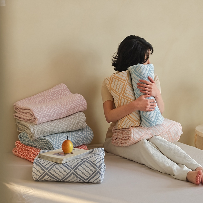 91家纺网 家纺一手货源 找家纺 （总）朴尔家纺-毛巾被 2026新款格调简约风全棉纯棉三层纱布毛巾被-朴尔经典款常年备货