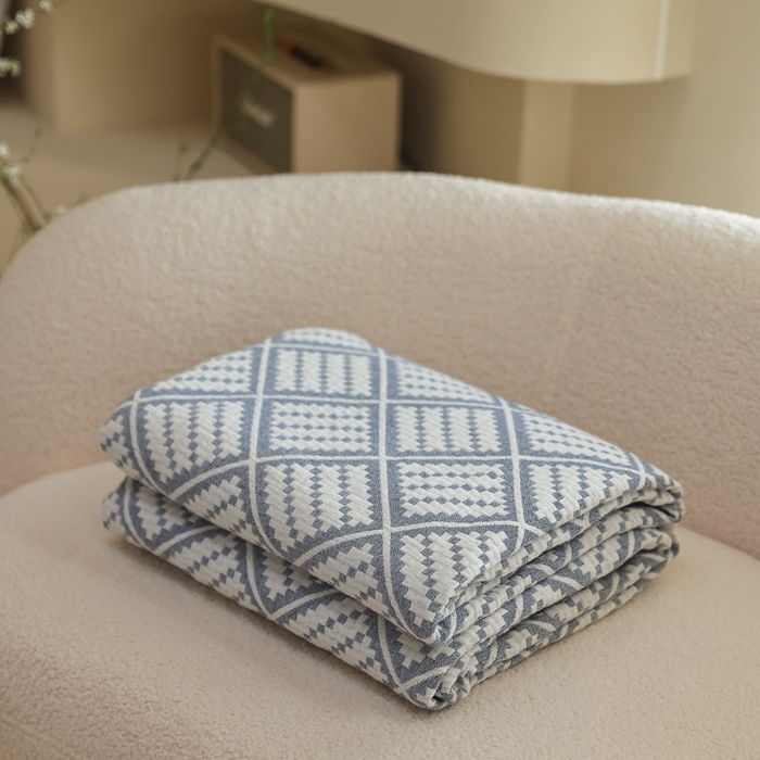 91家纺网 家纺一手货源 找家纺 朴尔家纺-毛巾被 2026新款格调简约风全棉纯棉三层纱布毛巾被-朴尔经典款常年备货 曼城时光-灰