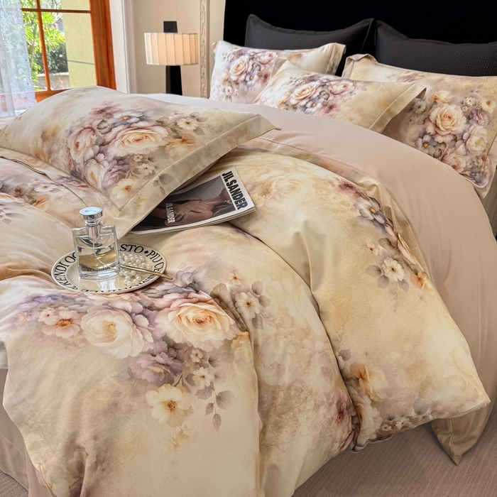 91家纺网 家纺一手货源 找家纺 （总）优迈 2026新款全棉纯棉磨毛数码印花四件套