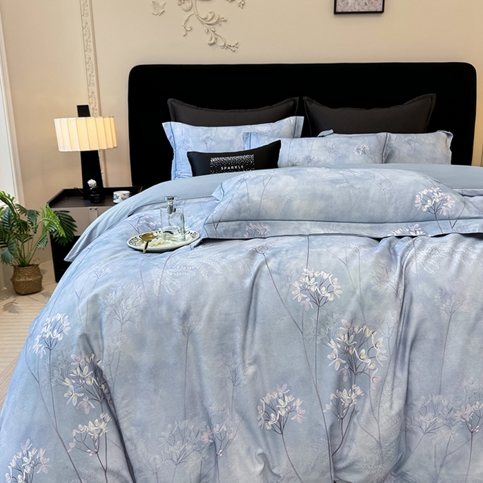 91家纺网 家纺一手货源 找家纺 优迈 2026新款全棉纯棉磨毛数码印花四件套 听风冷羽