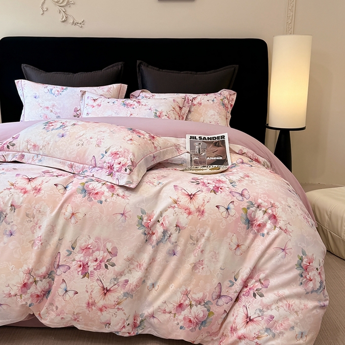 91家纺网 家纺一手货源 找家纺 优迈 2026新款全棉纯棉磨毛数码印花四件套 风止弦