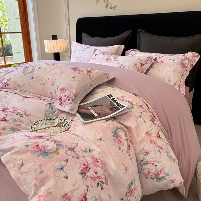 优迈 2026新款全棉纯棉磨毛数码印花四件套 风止弦