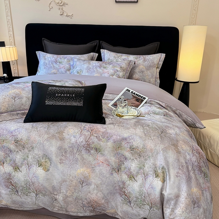 91家纺网 家纺一手货源 找家纺 优迈 2026新款全棉纯棉磨毛数码印花四件套 爱丽丝