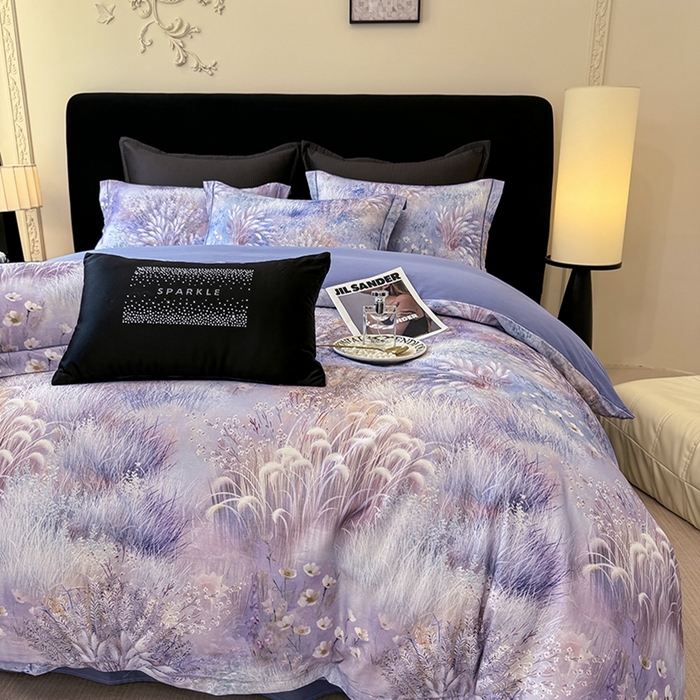 91家纺网 家纺一手货源 找家纺 优迈 2026新款全棉纯棉磨毛数码印花四件套 秋意浓