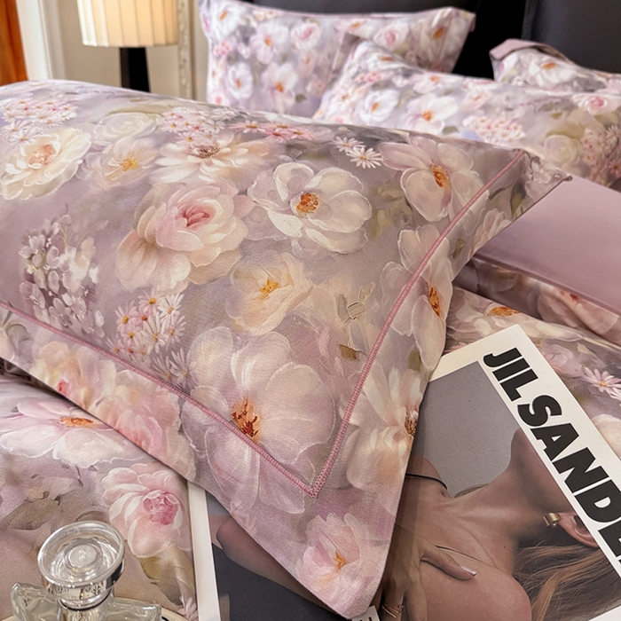 91家纺网 家纺一手货源 找家纺 优迈 2026新款全棉纯棉磨毛数码印花四件套 炫彩花园