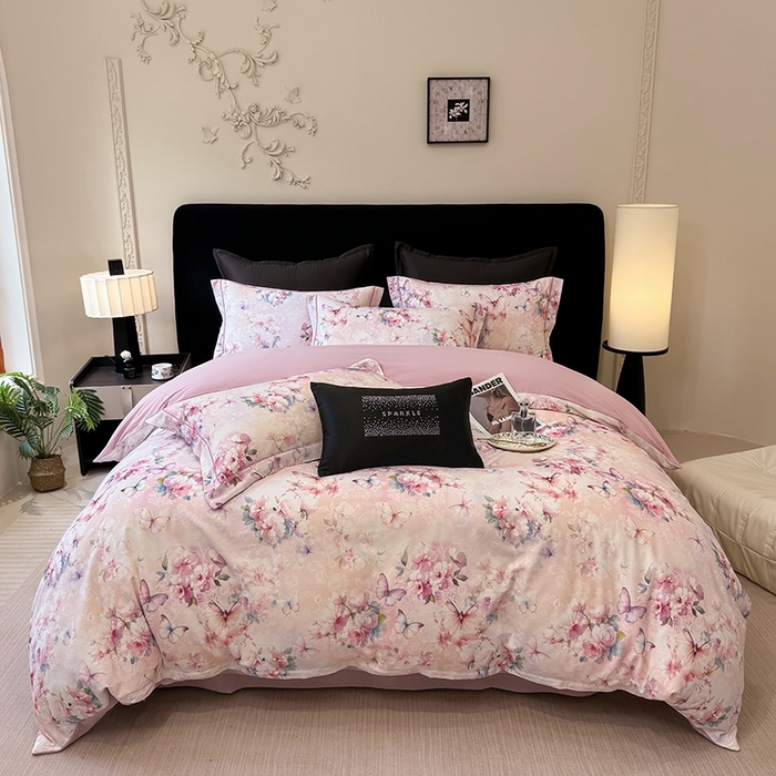 91家纺网 家纺一手货源 找家纺 优迈 2026新款全棉纯棉磨毛数码印花四件套 风止弦