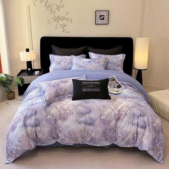 91家纺网 家纺一手货源 找家纺 优迈 2026新款全棉纯棉磨毛数码印花四件套 秋意浓