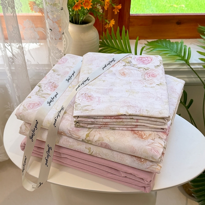 91家纺网 家纺一手货源 找家纺 优迈 2026新款全棉纯棉磨毛数码印花四件套 茵曼