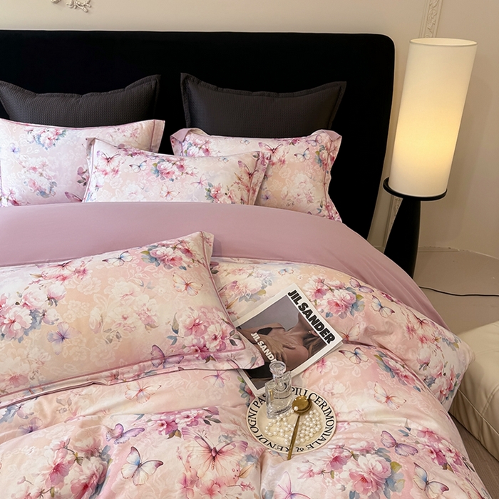 91家纺网 家纺一手货源 找家纺 优迈 2026新款全棉纯棉磨毛数码印花四件套 风止弦