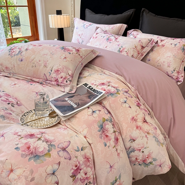 91家纺网 家纺一手货源 找家纺 优迈 2026新款全棉纯棉磨毛数码印花四件套 风止弦