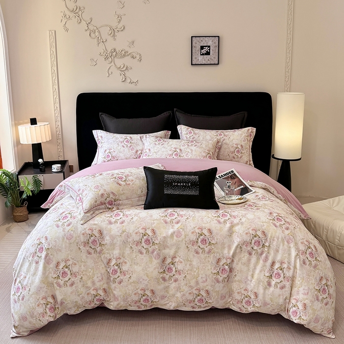 91家纺网 家纺一手货源 找家纺 优迈 2026新款全棉纯棉磨毛数码印花四件套 茵曼