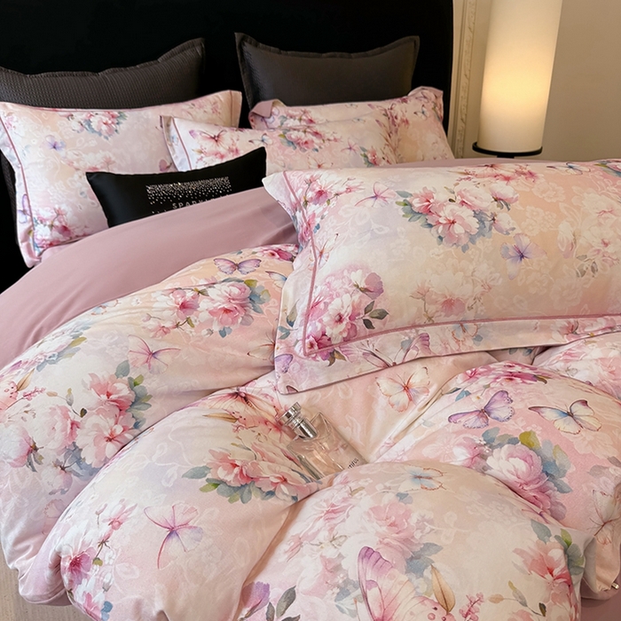 91家纺网 家纺一手货源 找家纺 优迈 2026新款全棉纯棉磨毛数码印花四件套 风止弦