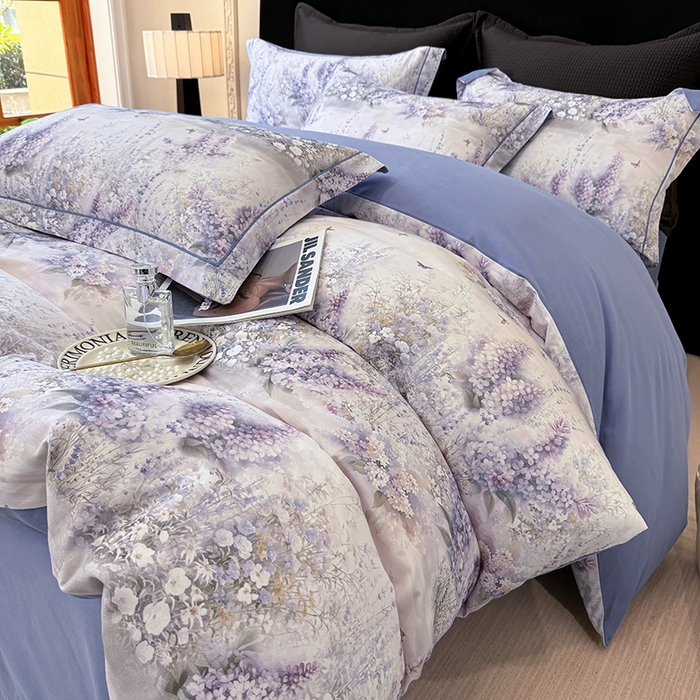 优迈 2026新款全棉纯棉磨毛数码印花四件套 华美