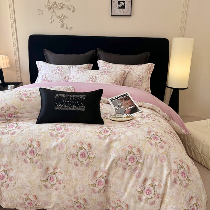 91家纺网 家纺一手货源 找家纺 优迈 2026新款全棉纯棉磨毛数码印花四件套 茵曼