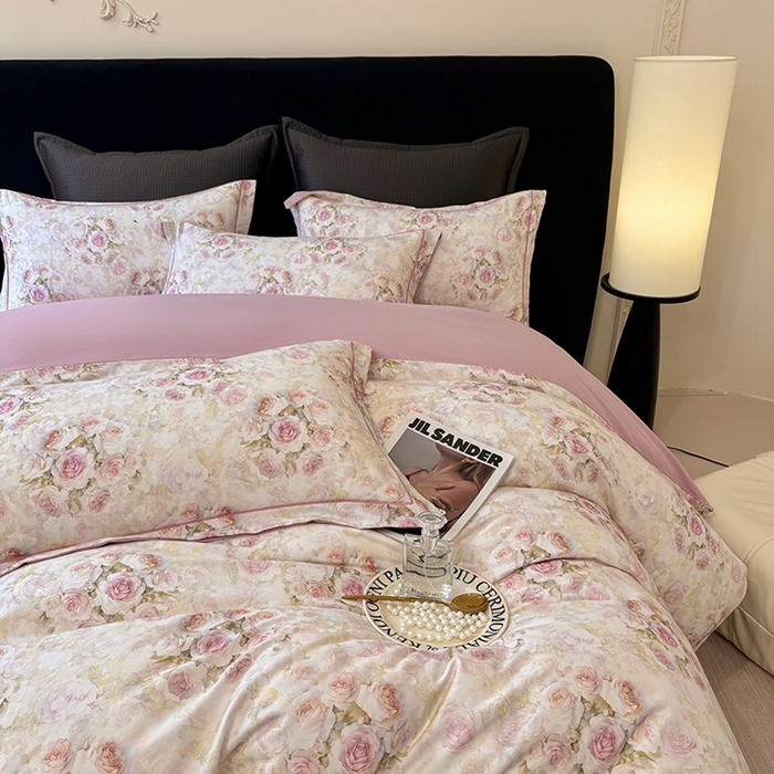 91家纺网 家纺一手货源 找家纺 优迈 2026新款全棉纯棉磨毛数码印花四件套 茵曼