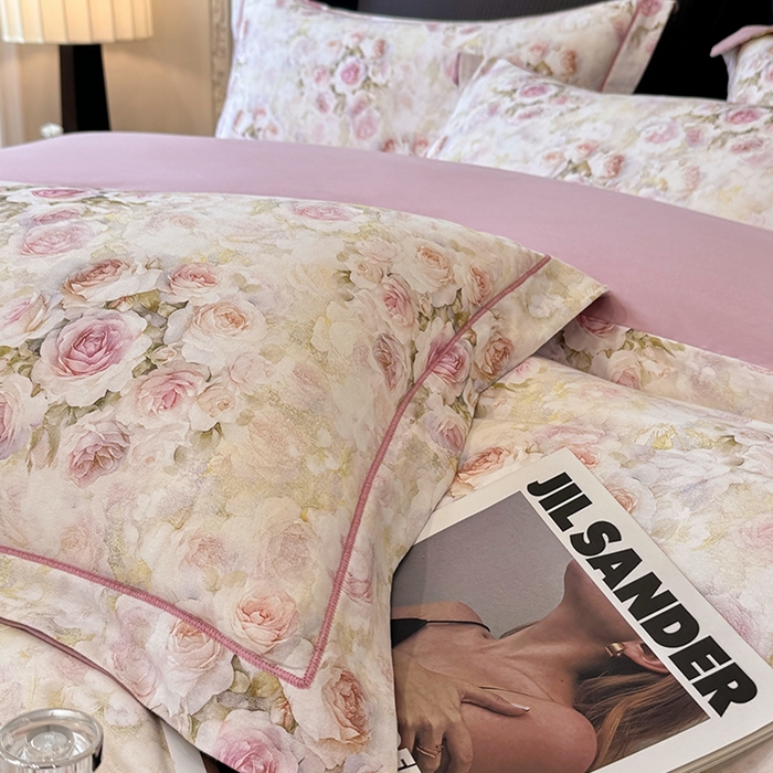 91家纺网 家纺一手货源 找家纺 优迈 2026新款全棉纯棉磨毛数码印花四件套 茵曼