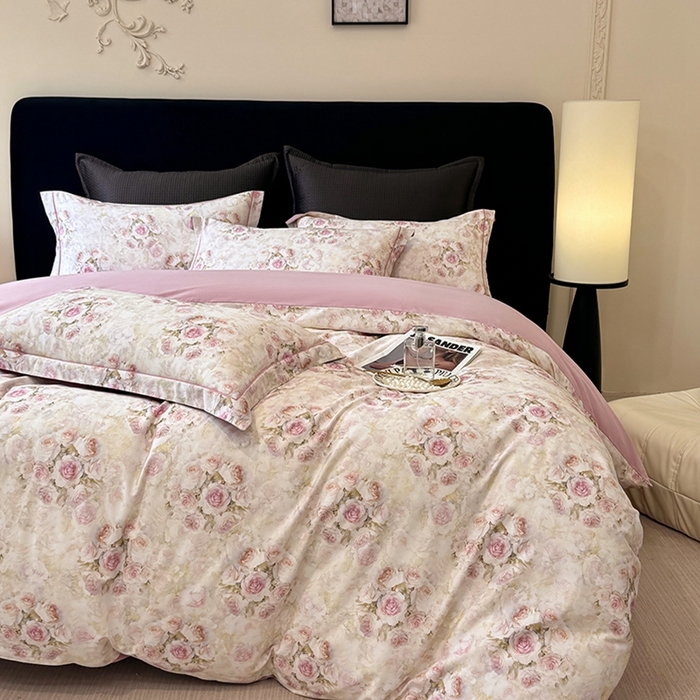 91家纺网 家纺一手货源 找家纺 优迈 2026新款全棉纯棉磨毛数码印花四件套 茵曼