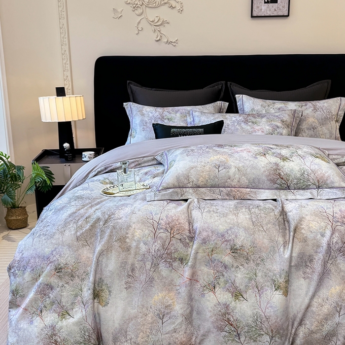 91家纺网 家纺一手货源 找家纺 优迈 2026新款全棉纯棉磨毛数码印花四件套 爱丽丝