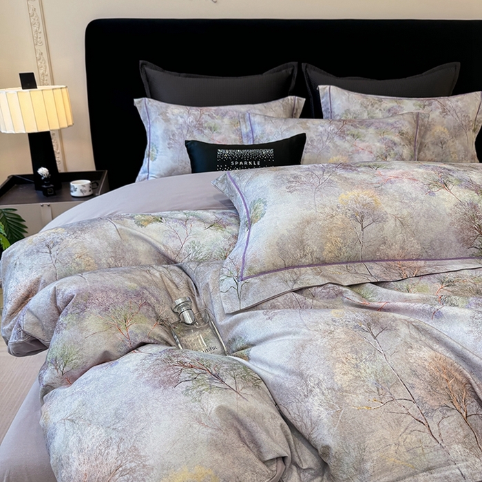 91家纺网 家纺一手货源 找家纺 优迈 2026新款全棉纯棉磨毛数码印花四件套 爱丽丝