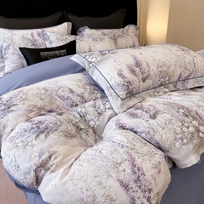 91家纺网 家纺一手货源 找家纺 优迈 2026新款全棉纯棉磨毛数码印花四件套 华美